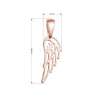 Pozlátený strieborný prívesok anjelské krídlo