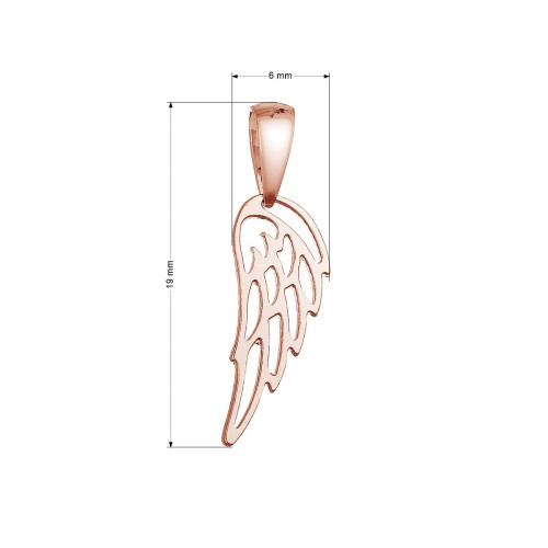 Pozlátený strieborný prívesok anjelské krídlo