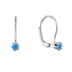 Strieborné visiace náušnice s Preciosa kryštálom