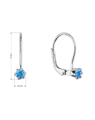 Strieborné visiace náušnice s Preciosa kryštálom