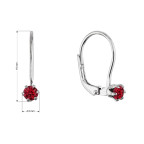 Strieborné visiace náušnice s Preciosa kryštálom