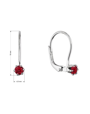 Strieborné visiace náušnice s Preciosa kryštálom