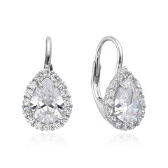 Strieborné dámske náušnice so zirkónmi