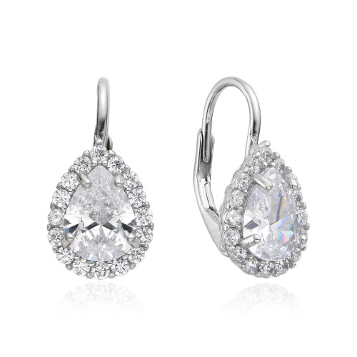 Strieborné dámske náušnice so zirkónmi