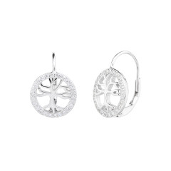 Strieborné dámske náušnice strom života