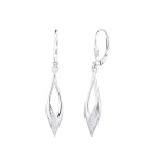 Strieborné visiace náušnice so zirkónmi