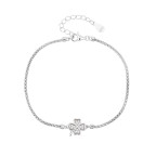 Strieborný náramok štvorlístok