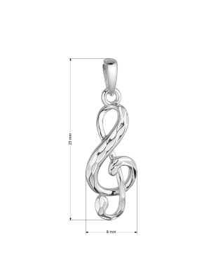 Strieborný prívesok husľový kľúč