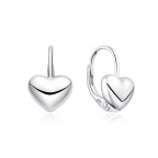 Strieborné dievčenské náušnice srdiečka