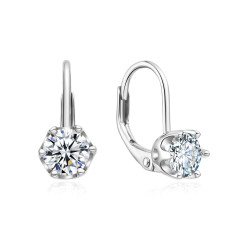 Strieborné dámske náušnice so zirkónmi