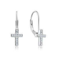 Strieborné náušnice krížiky