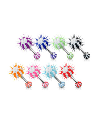 Piercing do jazyka silikónový strapec