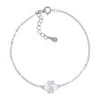 Strieborný náramok štvorlístok