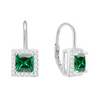 Dámske strieborné náušnice so zirkónmi