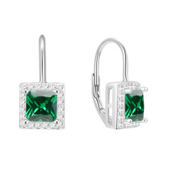 Dámske strieborné náušnice so zirkónmi