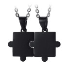 Čierne oceľové prívesky - puzzle