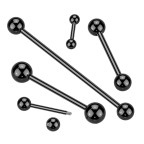 Čierny piercing - činka