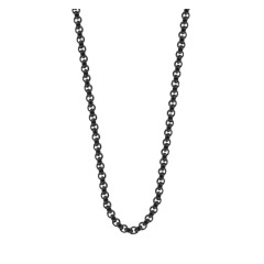 Čierna oceľová retiazka ROLO dĺžka 45 cm, šírka 2 mm