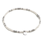 Náramok prírodnými perlami, striebro AG925