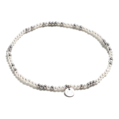 Náramok prírodnými perlami, striebro AG925