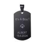 Čierny prívesok - vojenská známka