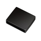 Čierny oceľový navliekací korálek na náramok - veľký