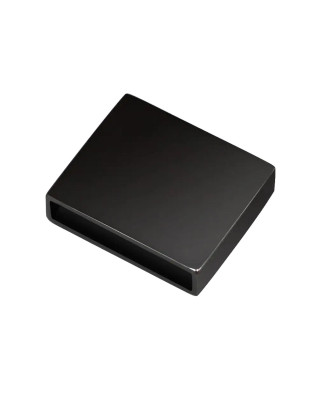 Čierny oceľový navliekací korálek na náramok - veľký