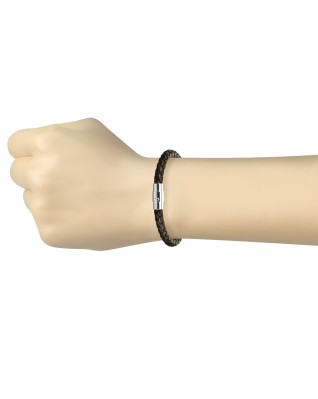 Náramok prepletaný tmavo hnedý, dĺžka 20,5 cm