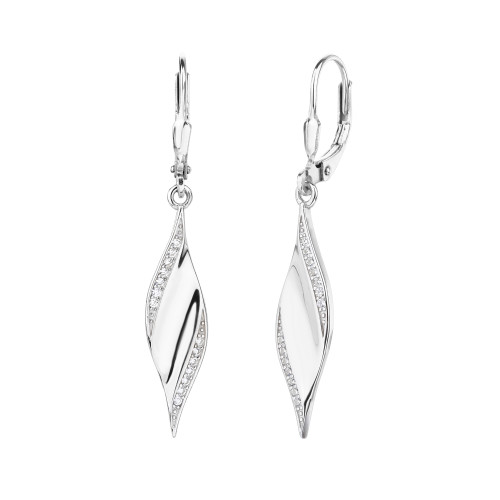 Visiace náušnice so zirkónmi