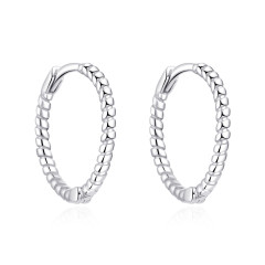 Strieborné náušnice krúžky krútené