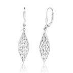 Visiace strieborné náušnice