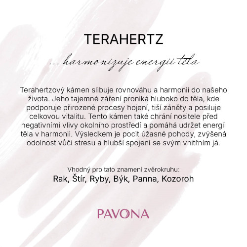 Náhrdelník s kameňmi terahertz