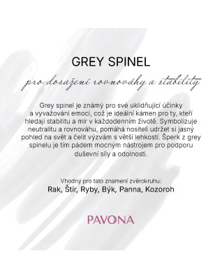 Náhrdelník s grey spinel kameňmi