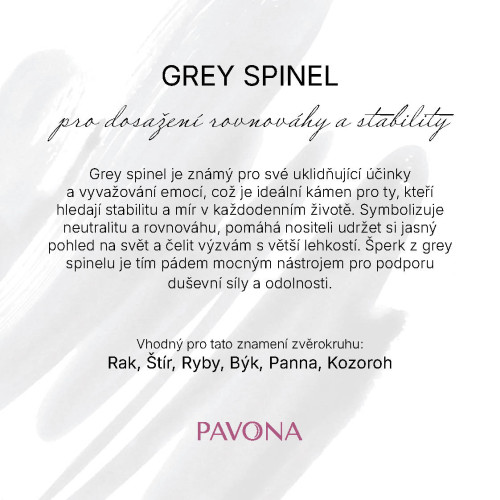 Náhrdelník s grey spinel kameňmi