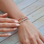 Kabbalah náramok so strieborným krížikom