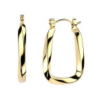 Pozlátené oceľové náušnice krútené