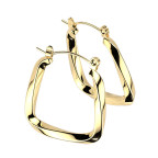 Pozlátené oceľové náušnice krútené