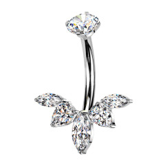 Luxusný piercing do pupku - TITAN