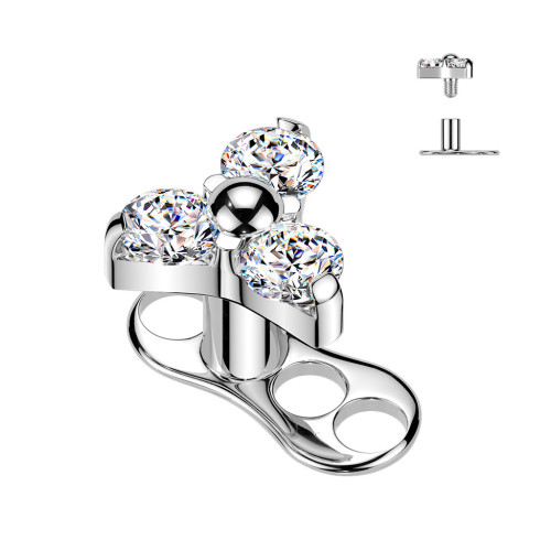 Kompletný microdermal piercing TITAN