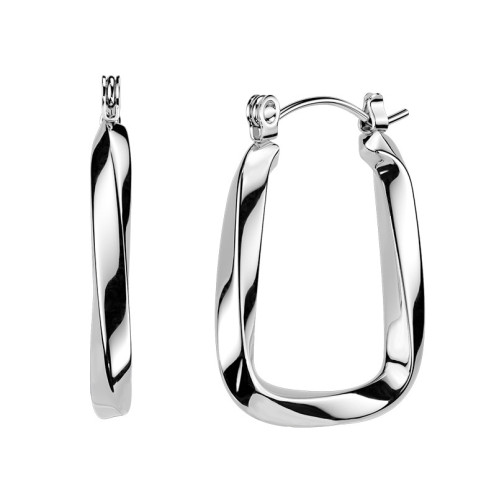 Oceľové náušnice krútené