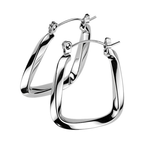 Oceľové náušnice krútené