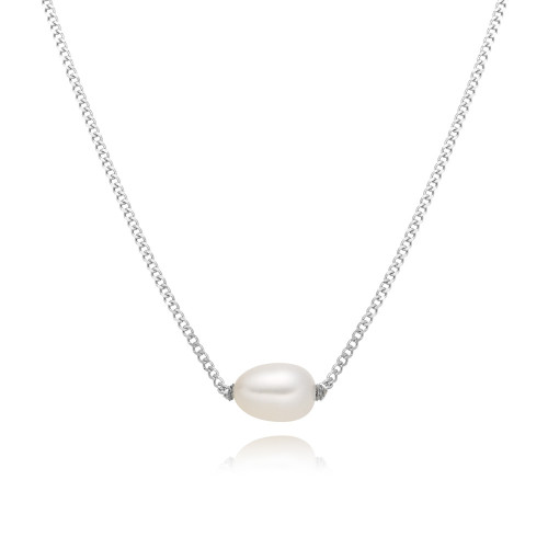 Strieborný náhrdelník s prírodnou perličkou