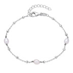 Strieborný náramok s prírodnými perličkami