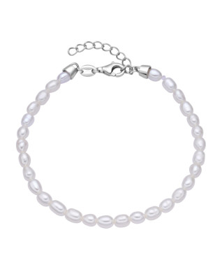 Strieborný náramok s prírodnými perličkami