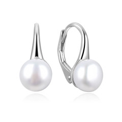 Strieborné perlové náušnice