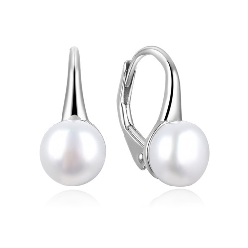 Strieborné perlové náušnice