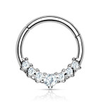 Oceľový piercing do nosa - tragus/helix/septum, 1,2 x 10 mm