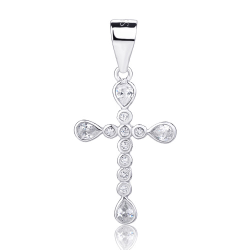 Drobnejší strieborný prívesok krížik