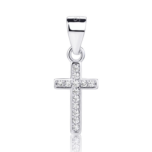 Drobný strieborný prívesok krížik