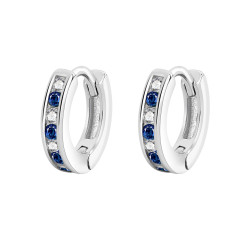 Strieborné náušnice krúžky so zirkónmi